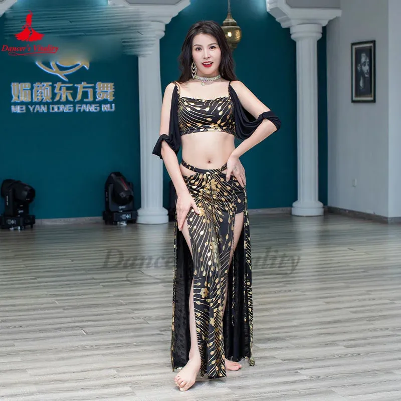 Belly Dance Performance Costume Set for Adult Children Belly Dancing Half Sleeves Top skirt 2pcs Female  Oriental Dance Outfit