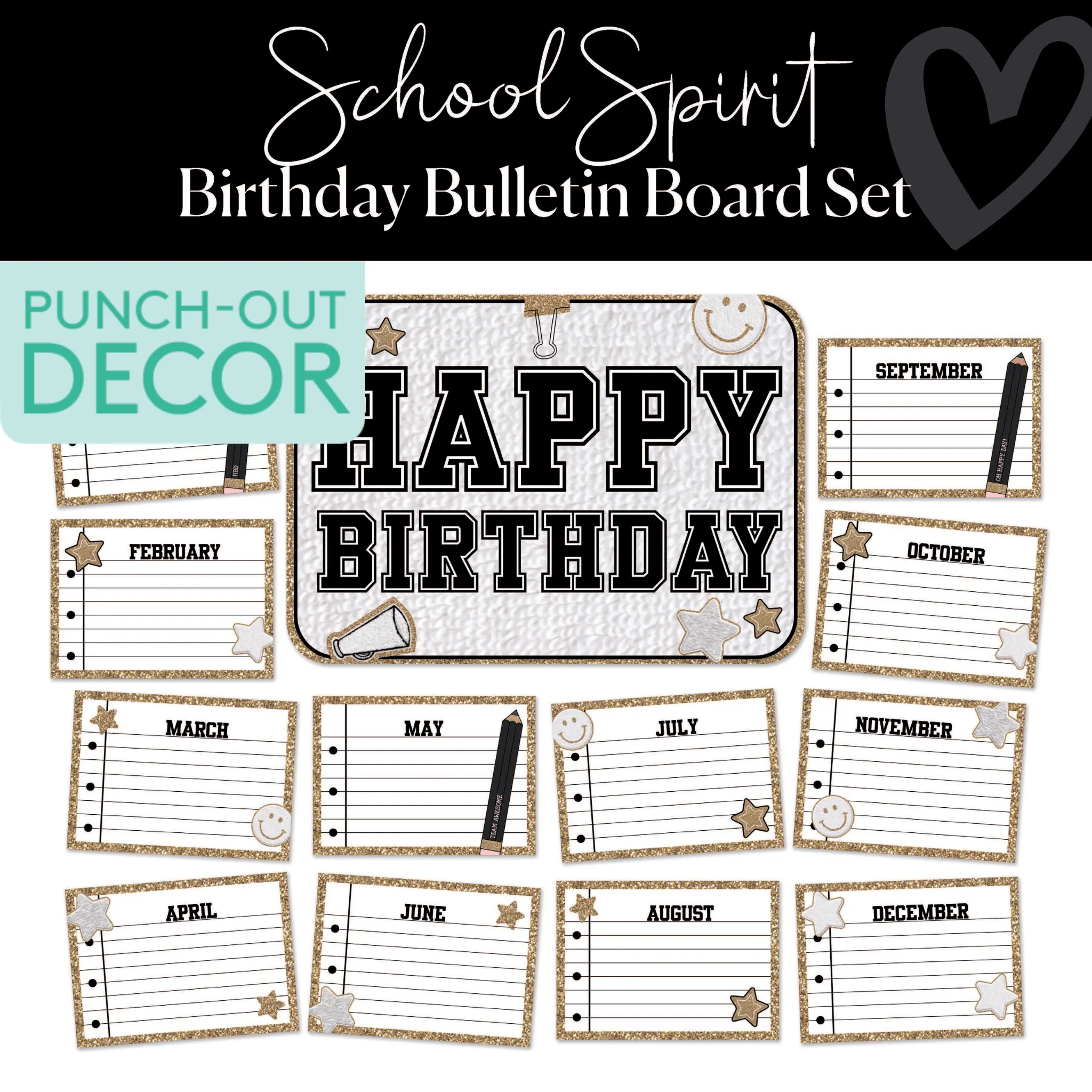 Birthday | Bulletin Board Set | School Spirit | Schoolgirl Style