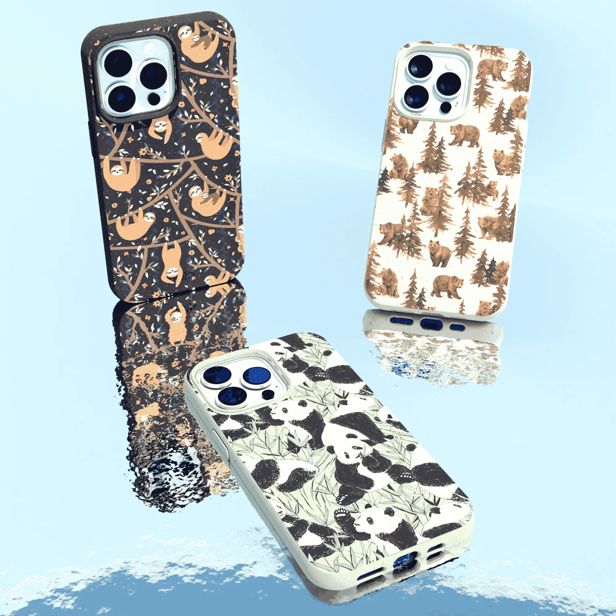 Black Jungle Sloths iPhone 6/6s/7/8/SE Case