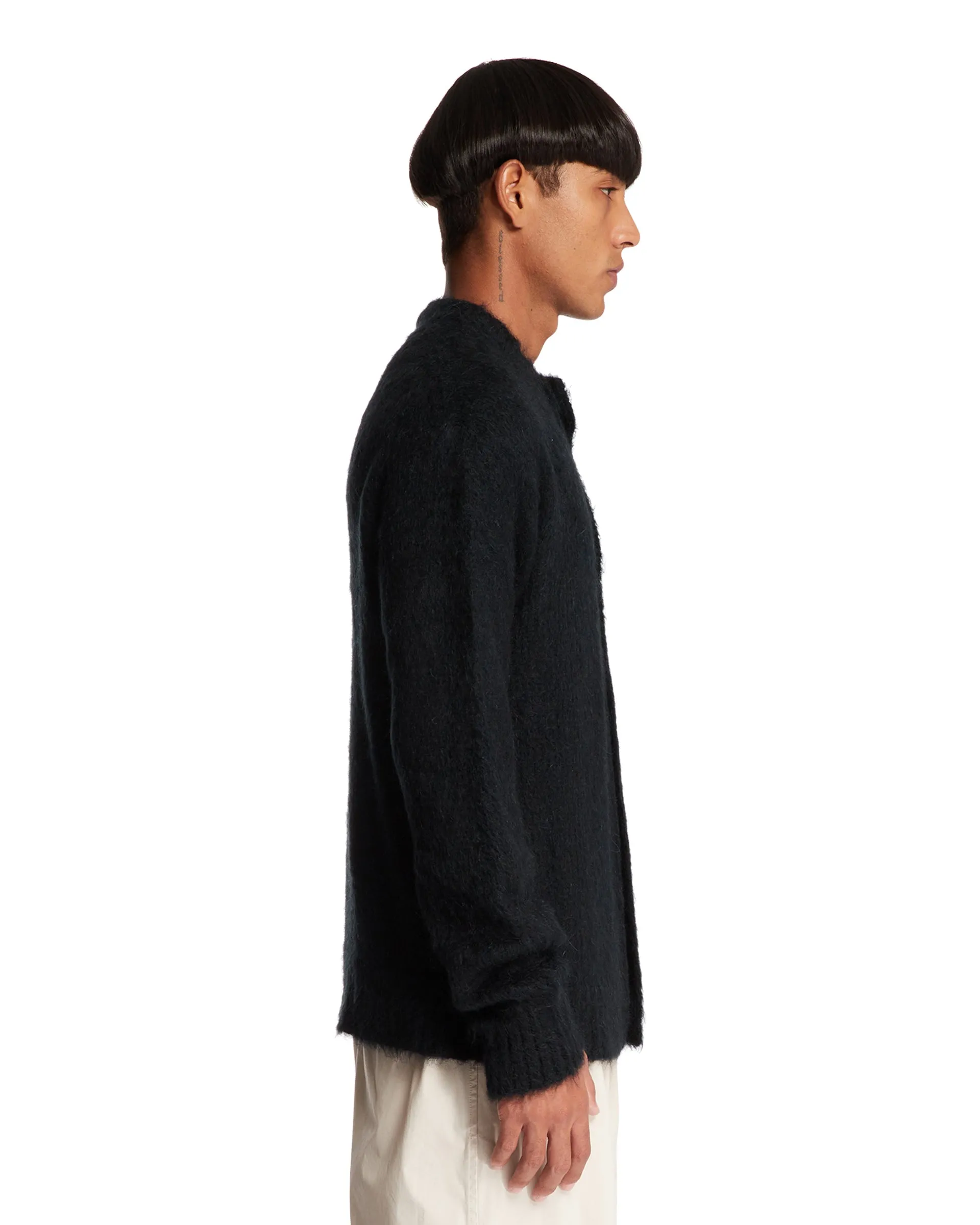 Black Mohair Cardigan