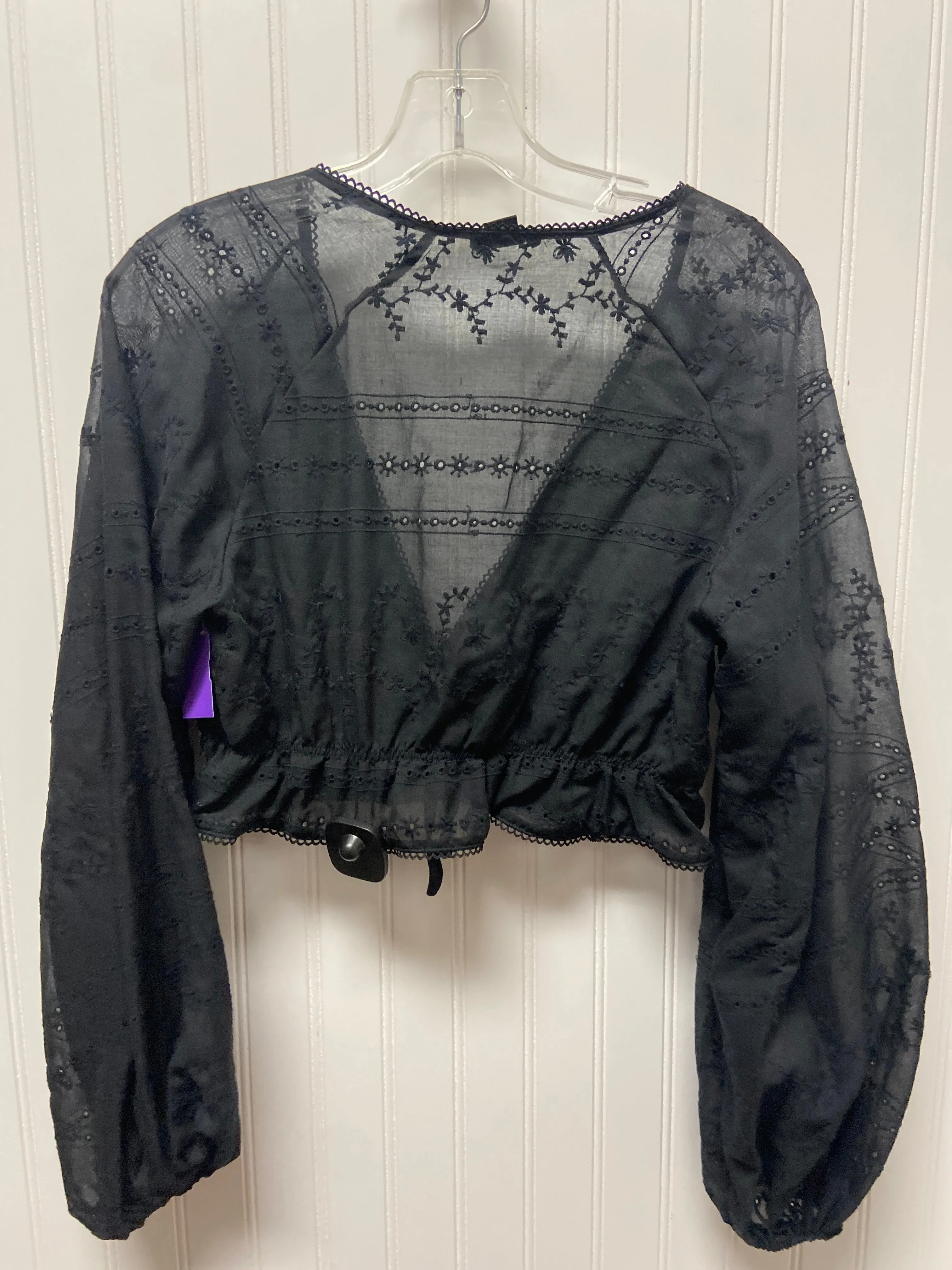 Black Top Long Sleeve Nasty Gal, Size S