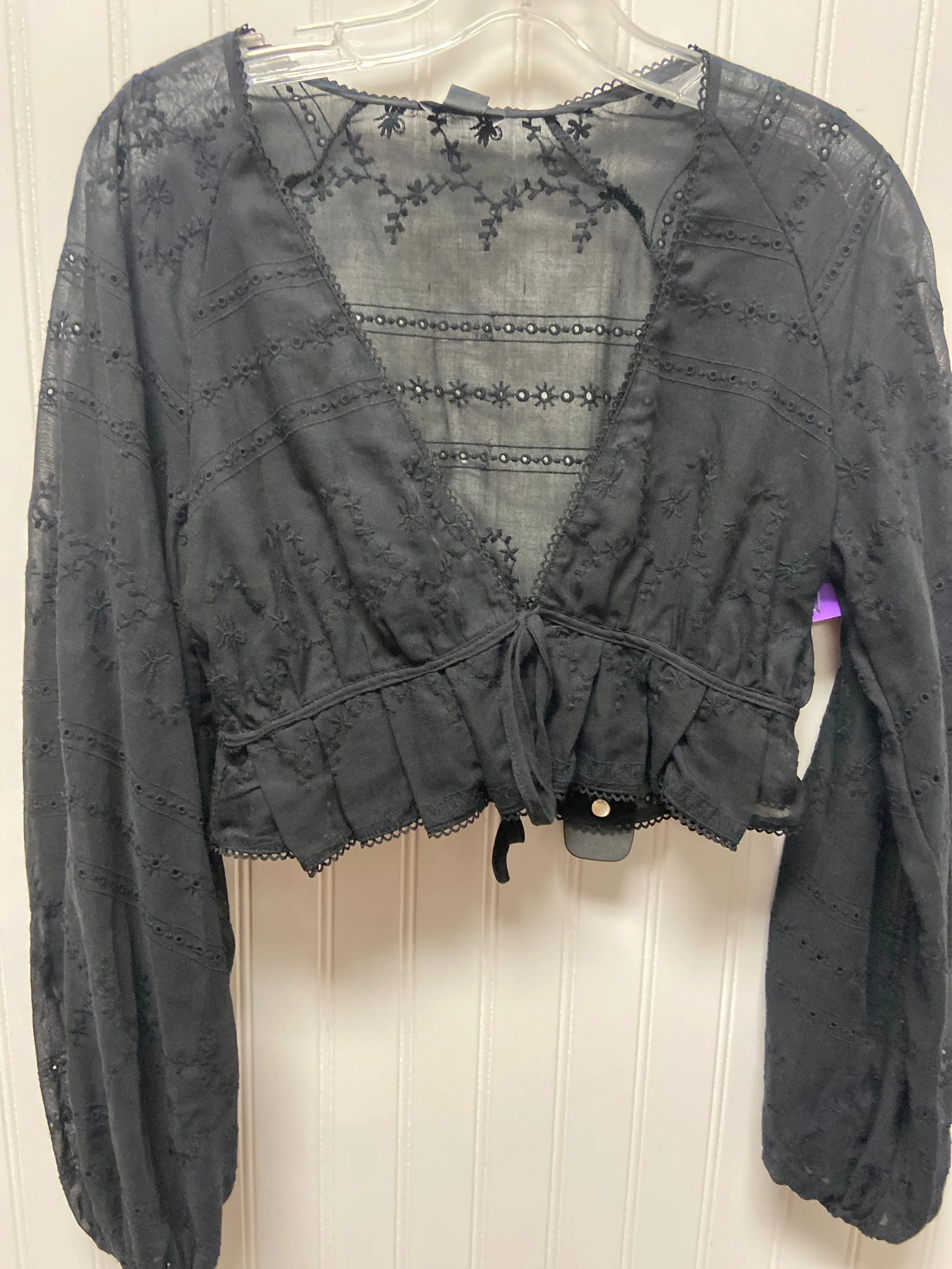 Black Top Long Sleeve Nasty Gal, Size S