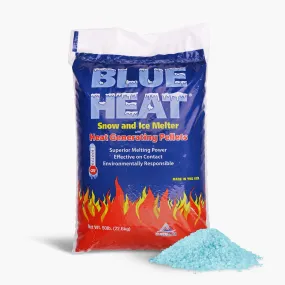 Blue Heat Calcium Blend Ice and Snow Melt   Deicer W/ Heat Generating Pellets | 50 Lb. Bag | Works to -25°F