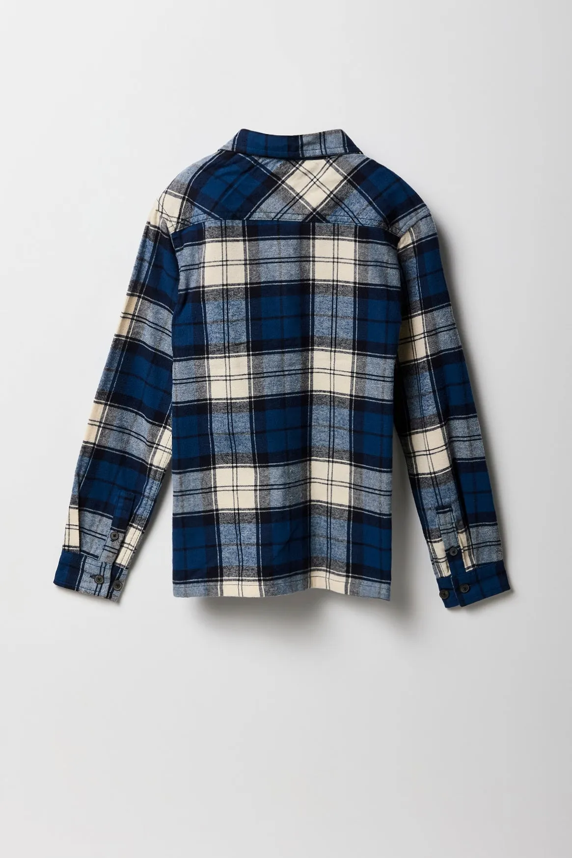 Boys Plaid Flannel Button-Up Top