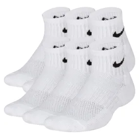 Boys'/Girls' Nike Youth Everyday Cushioned Quarter Socks 6-Pair