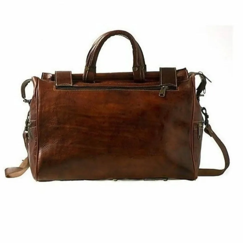 Brown Leather Travel Bag