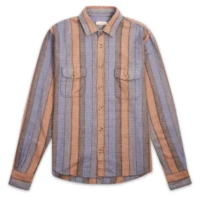 Burrows & Hare Over Shirt - Stripe Blue/Sand