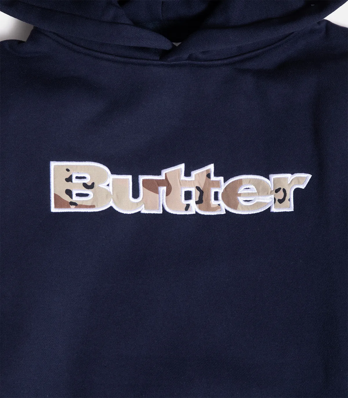 Butter Goods Logo Camo Applique Hooded Sweatshirt