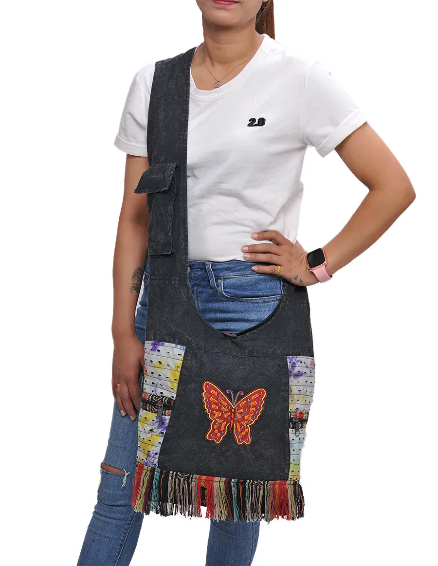 Butterfly Patch Hobo Bag