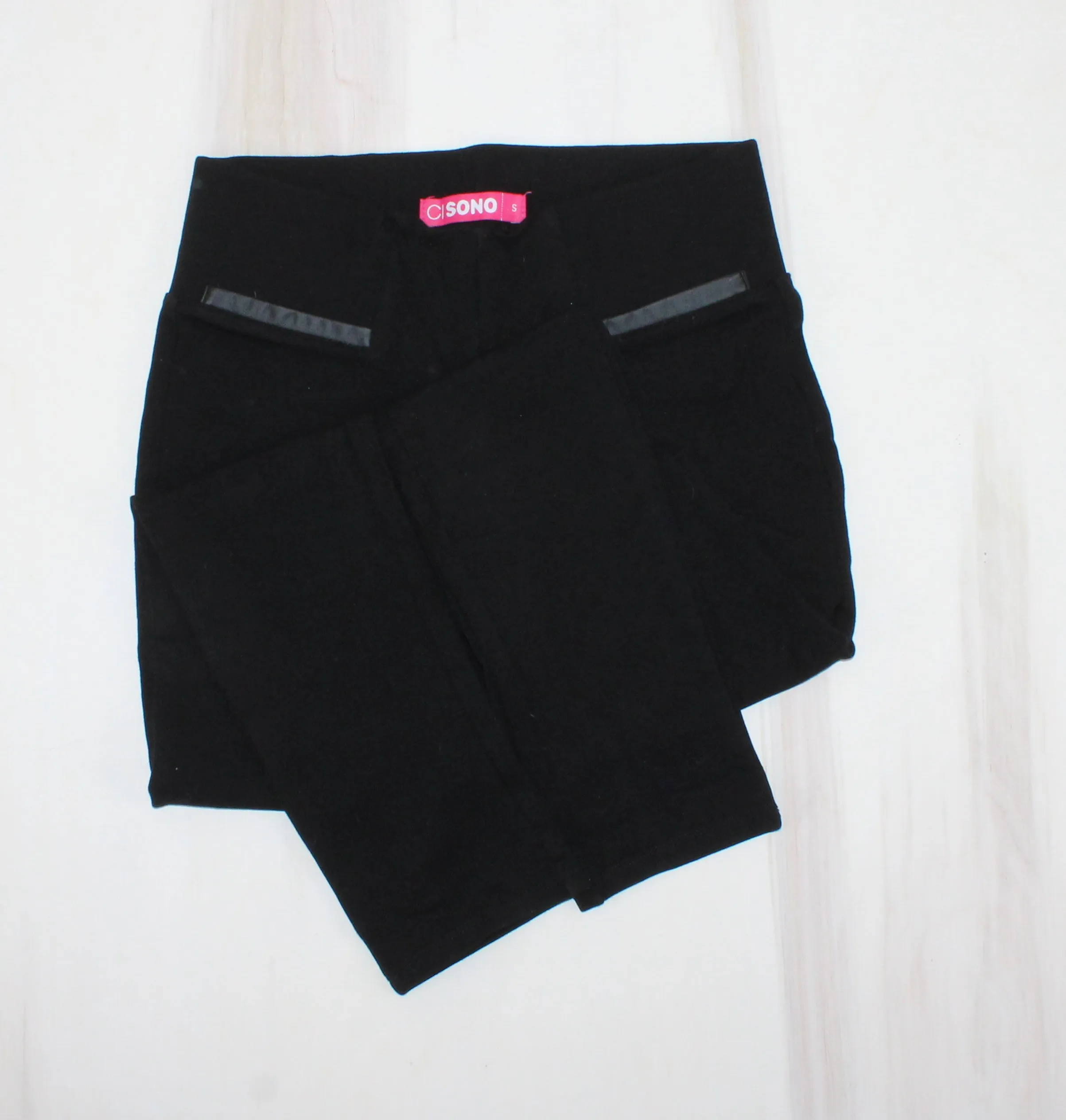 C SONO BLACK STRETCH PANT LADIES SMALL EUC