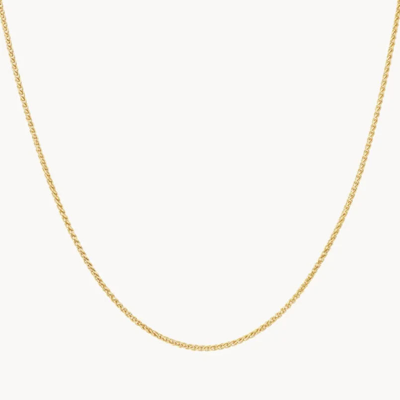 Cable Knit Chain Necklace in Gold