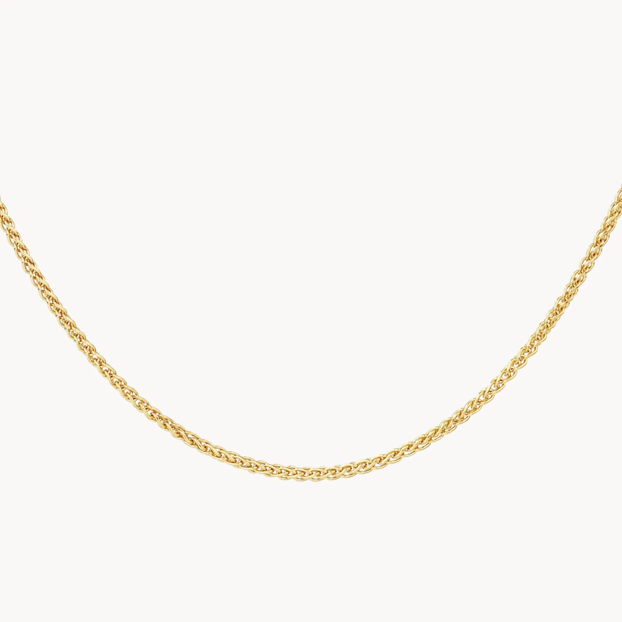 Cable Knit Chain Necklace in Gold