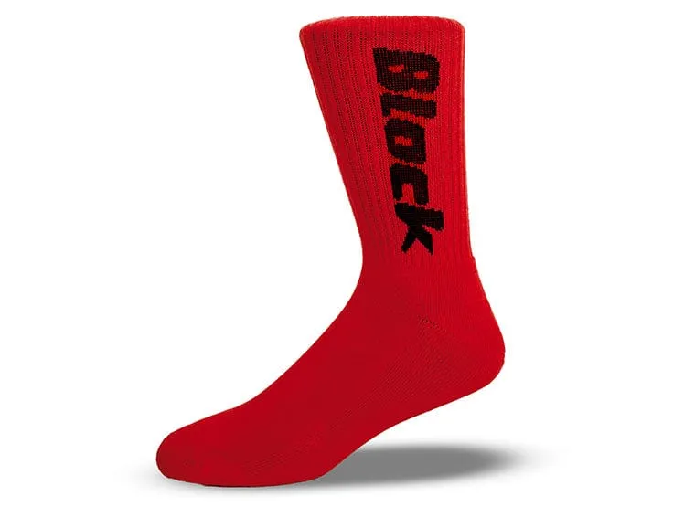 Calcetin Largo Block Unisex Rojo