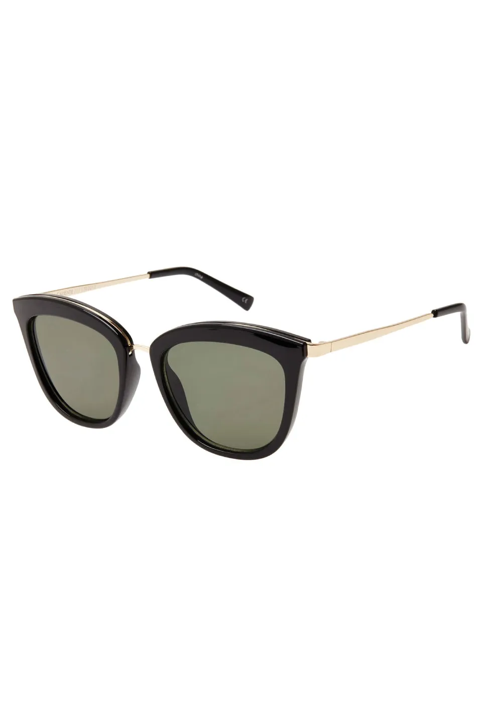 Caliente Black Gold Arms Khaki Lens Sunglasses