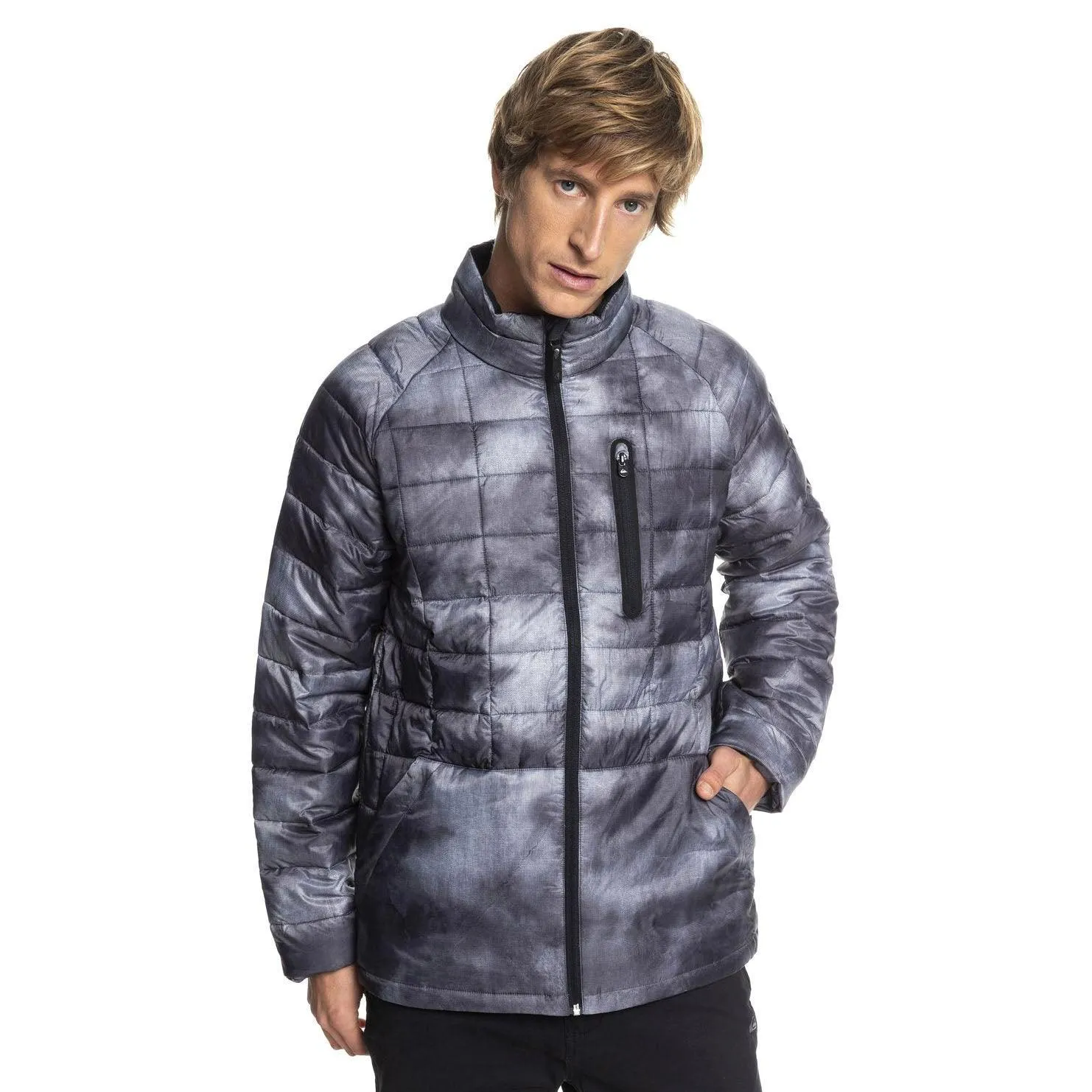 Campera Quiksilver Snow Release Gris Print