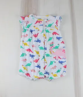 CARTERS DINO ROMPER 9M EUC