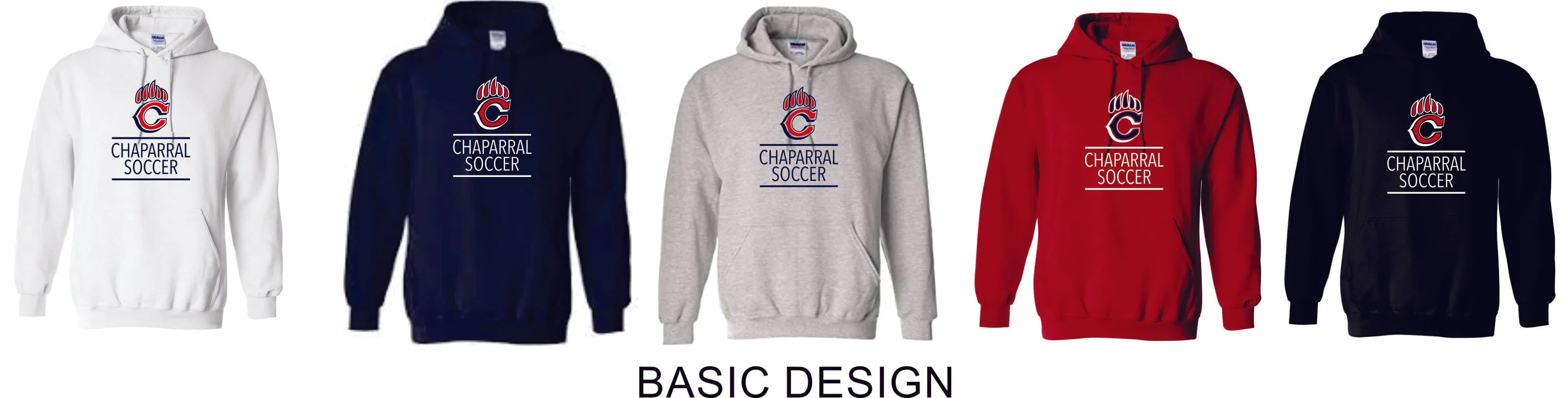 Chap Boys Soccer Hooded Sweatshirt- 5 Colors- 2 designs