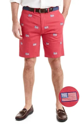 Cisco Short Hurricane Red with American Flag