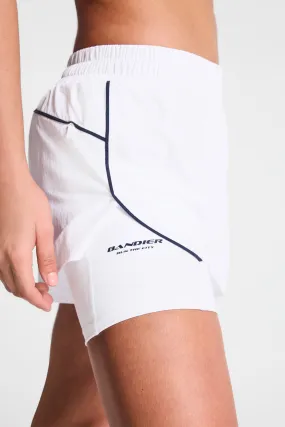 Contrast Run Short - White/navy Blazer