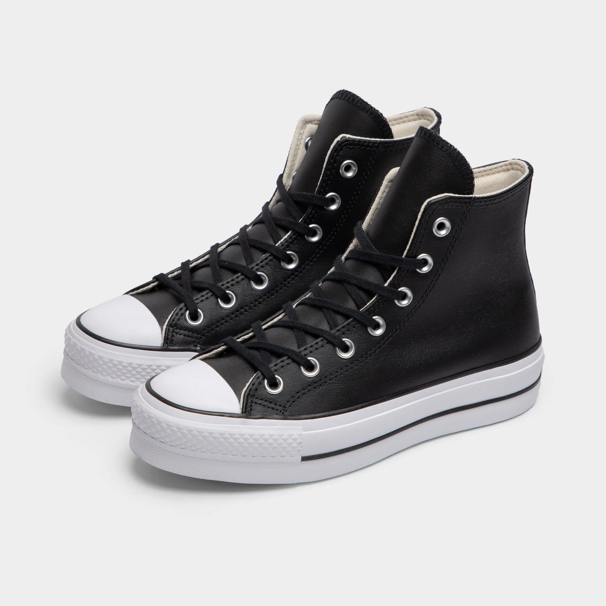 Converse Chuck Taylor All Star Lift Leather Hi Black / White