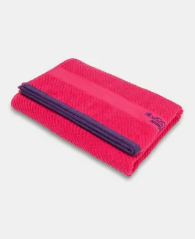 Cotton Rich Terry Ultrasoft and Durable Solid Bath Towel - Ruby