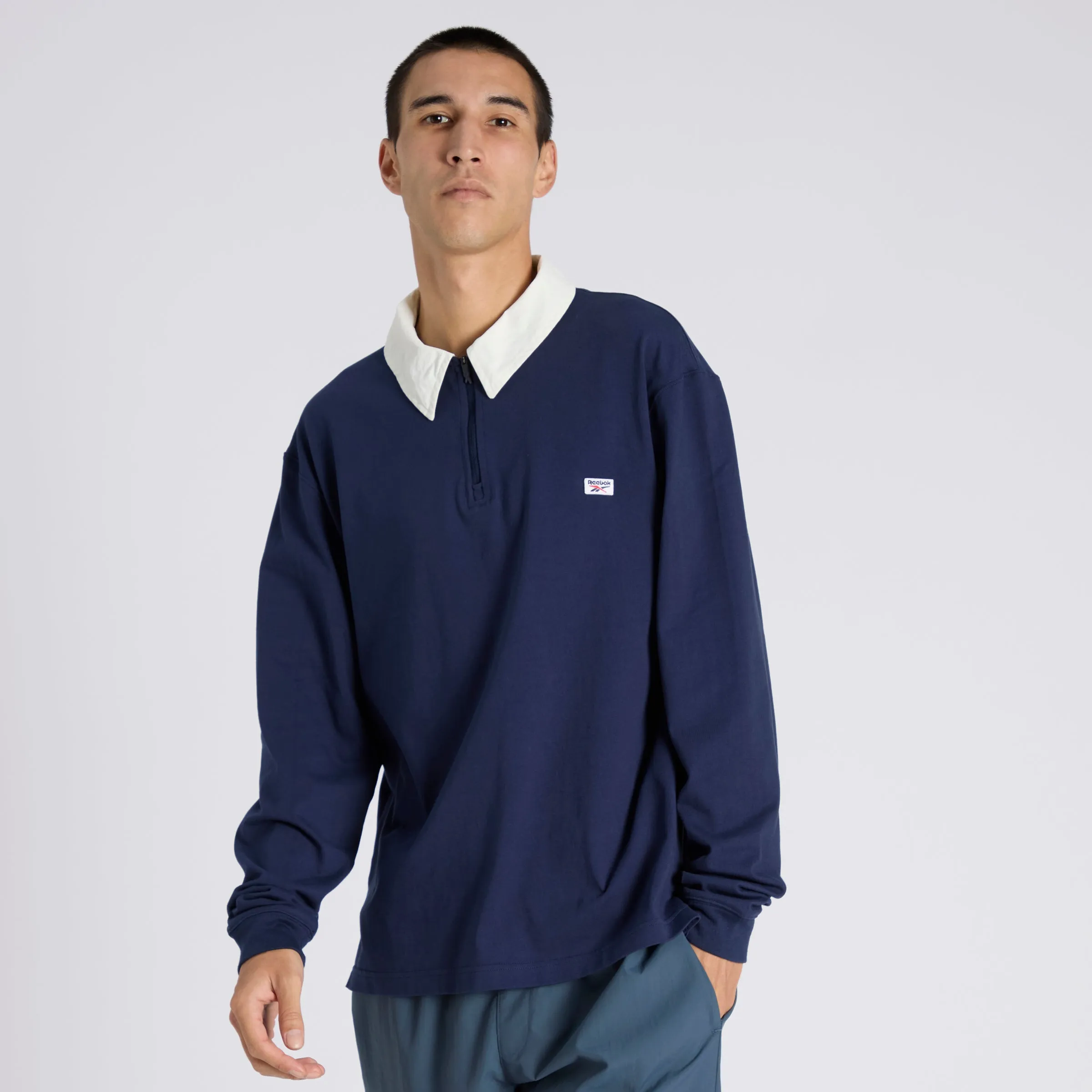 Court Sport Quarter Zip Vector Navy