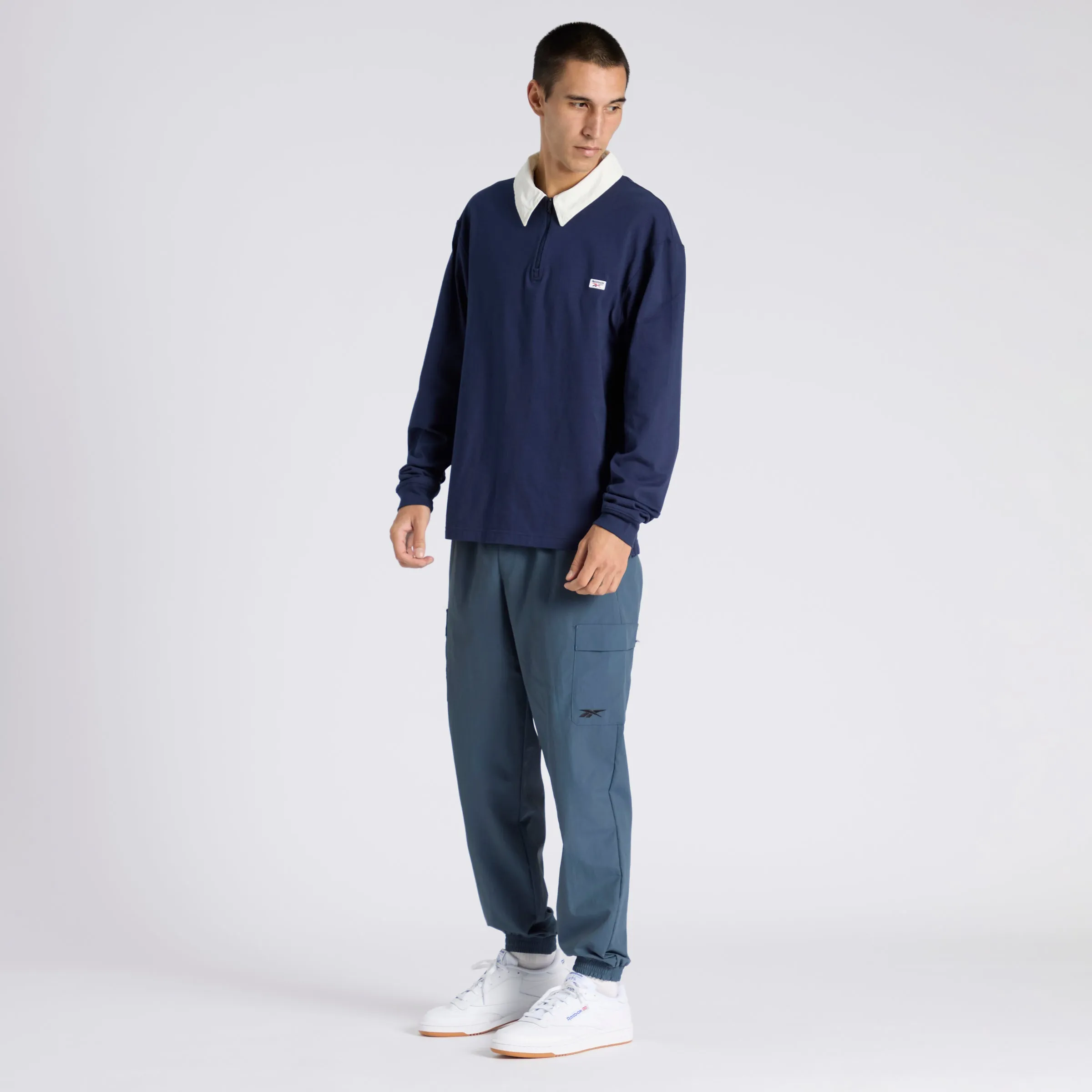 Court Sport Quarter Zip Vector Navy