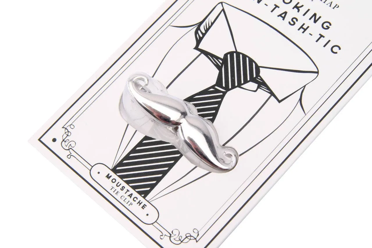 Dapper Chap Looking Fantashtic Moustache Tie Clip