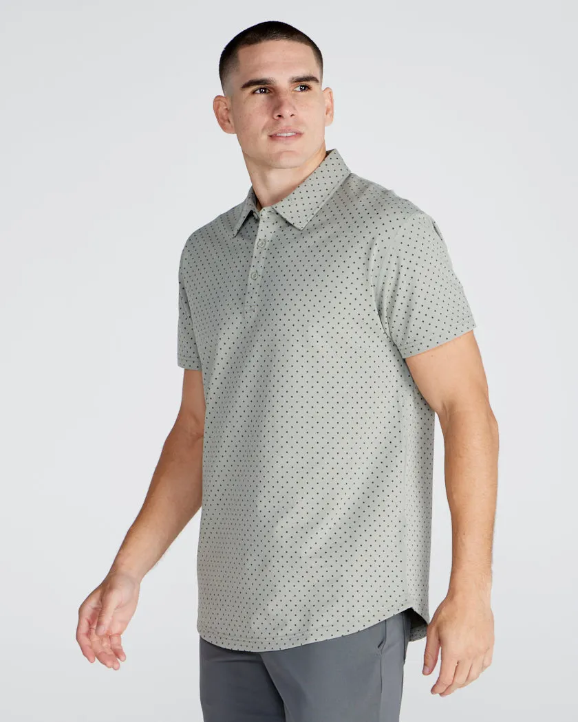 Drop-Cut: LUX Dotted Polo <!-- Size L -->