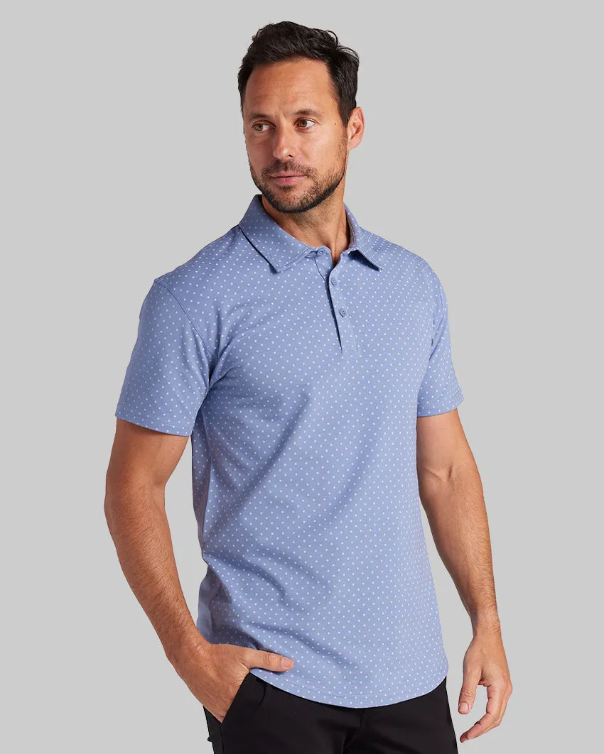 Drop-Cut: LUX Dotted Polo <!-- Size L -->