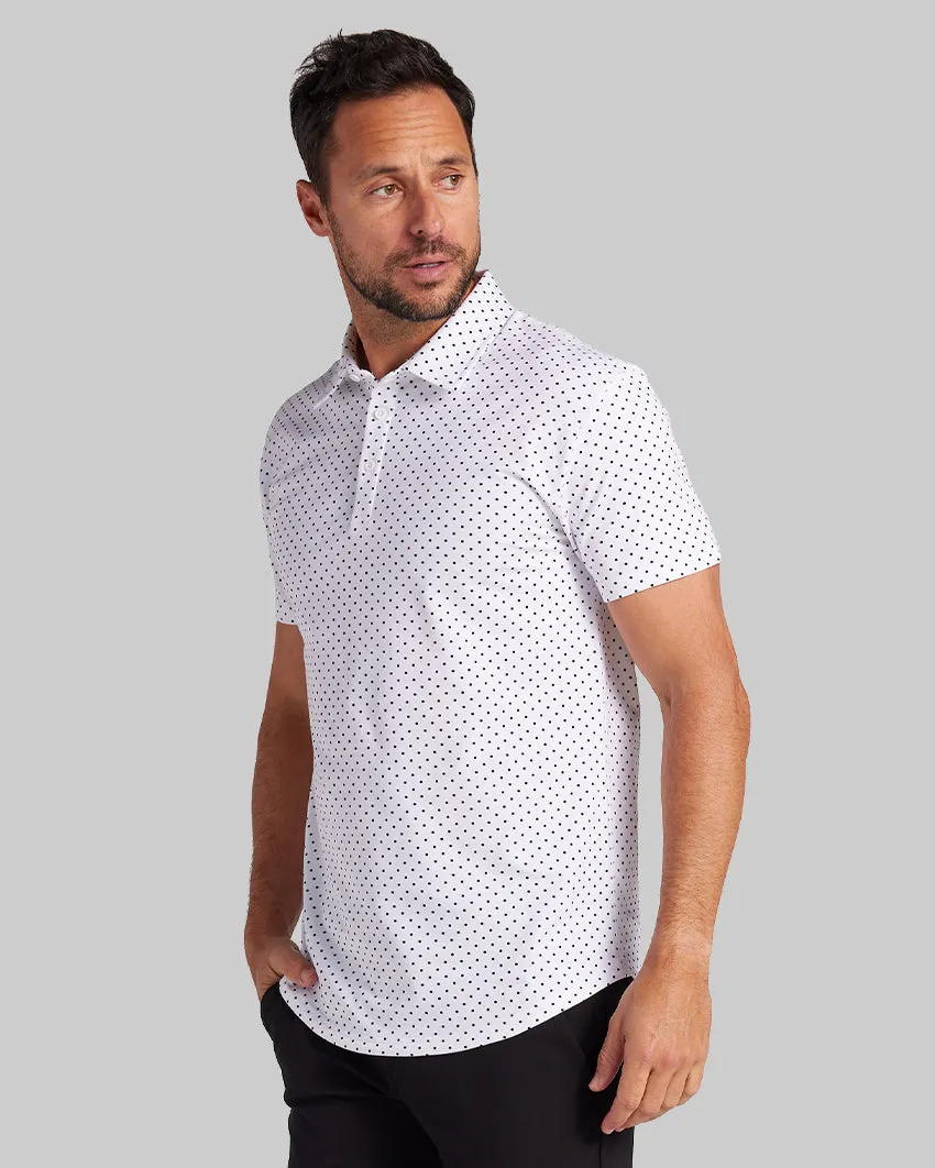 Drop-Cut: LUX Dotted Polo <!-- Size L -->