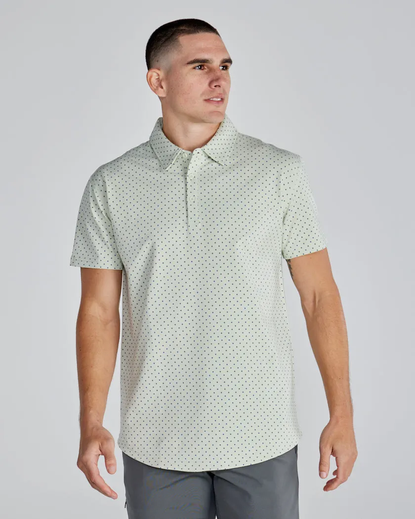 Drop-Cut: LUX Dotted Polo <!-- Size L -->