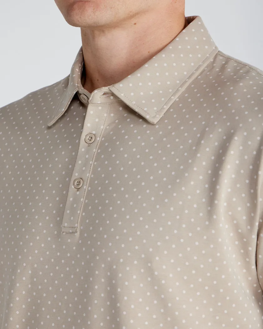 Drop-Cut: LUX Dotted Polo <!-- Size L -->