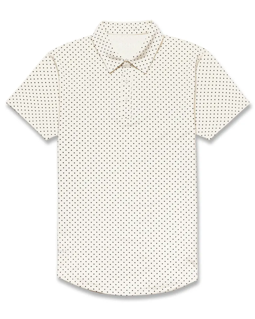 Drop-Cut: LUX Dotted Polo <!-- Size L -->