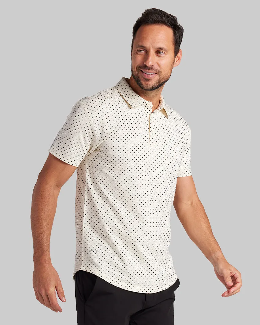 Drop-Cut: LUX Dotted Polo <!-- Size L -->