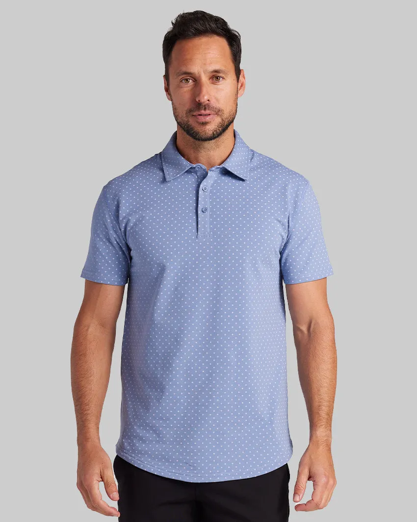 Drop-Cut: LUX Dotted Polo <!-- Size L -->