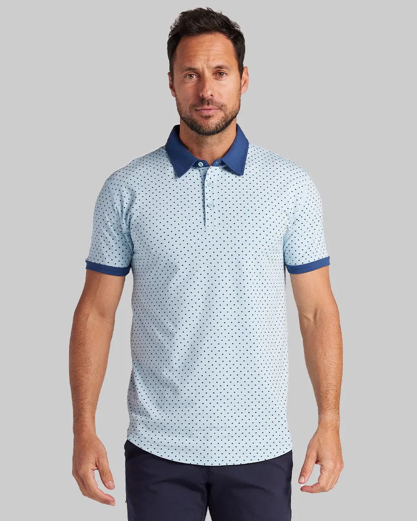 Drop-Cut: LUX Dotted Polo <!-- Size L -->