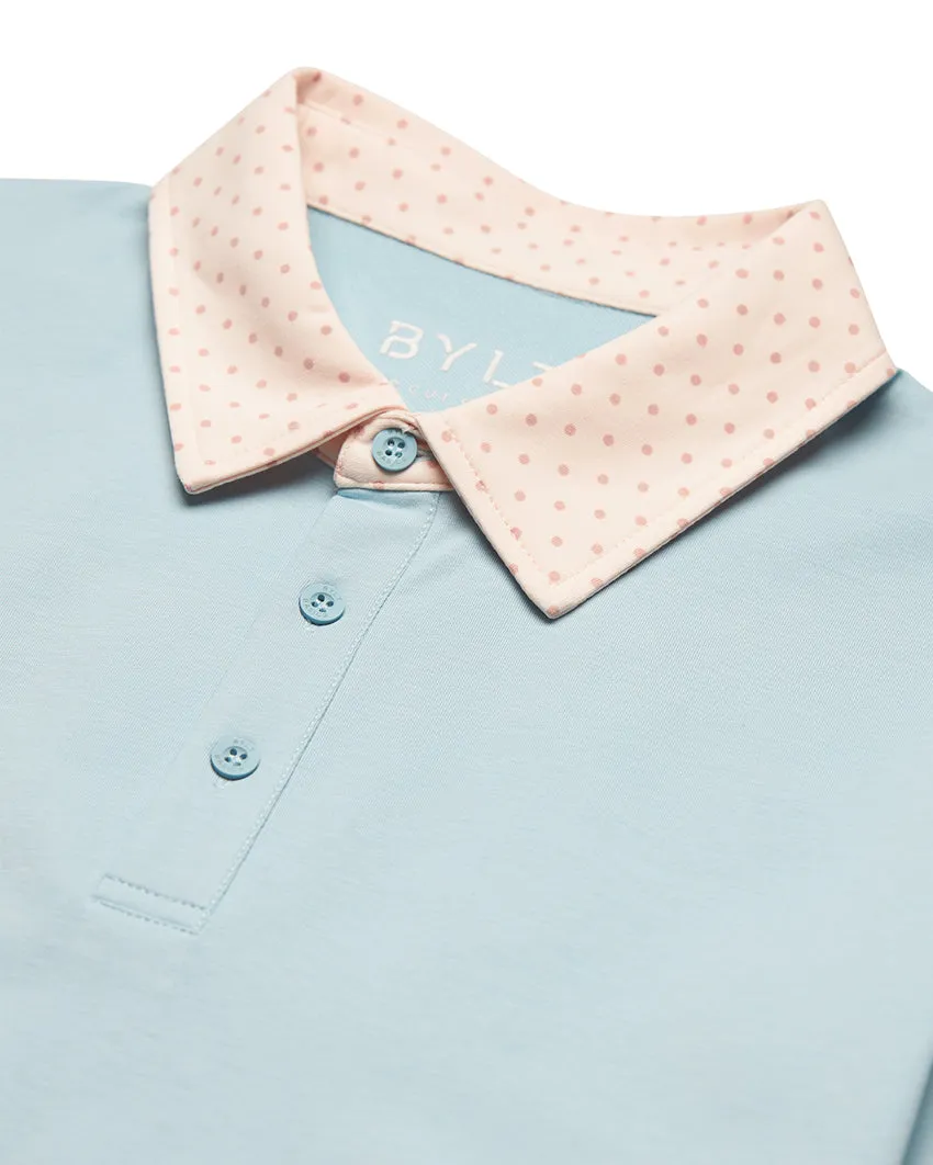 Drop-Cut: LUX Dotted Polo <!-- Size L -->