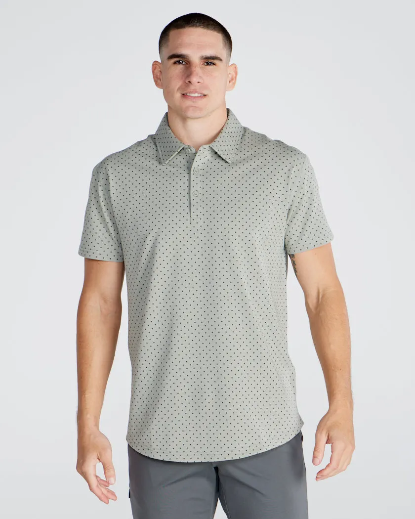 Drop-Cut: LUX Dotted Polo <!-- Size L -->