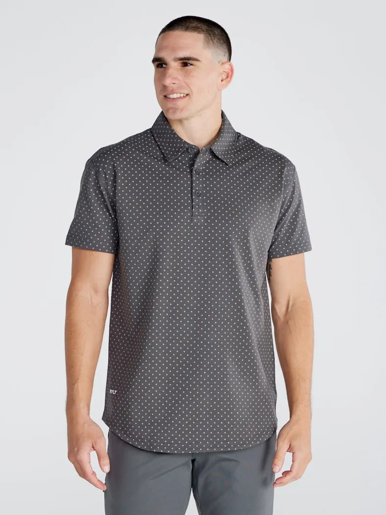 Drop-Cut: LUX Dotted Polo <!-- Size L -->