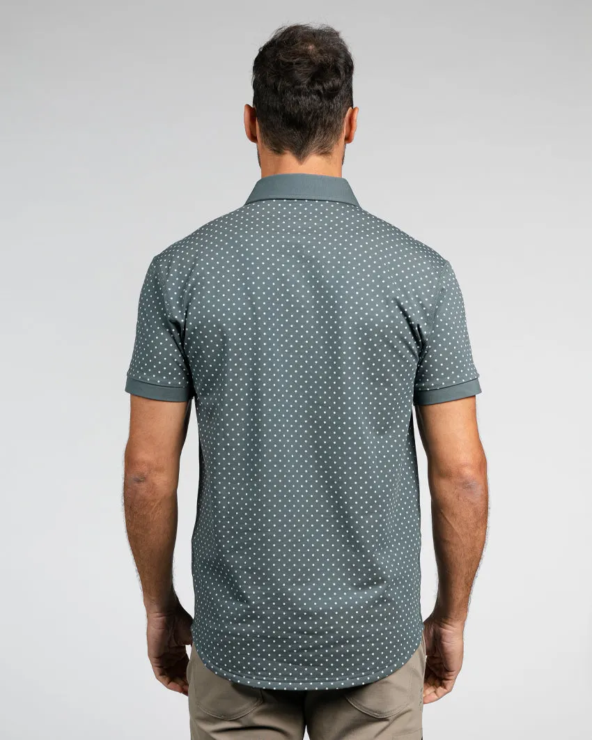 Drop-Cut: LUX Dotted Polo <!-- Size L -->