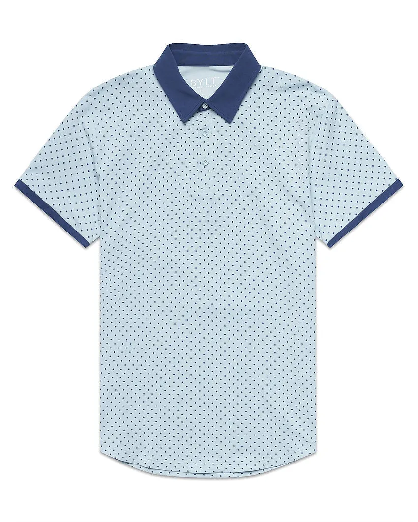 Drop-Cut: LUX Dotted Polo <!-- Size L -->