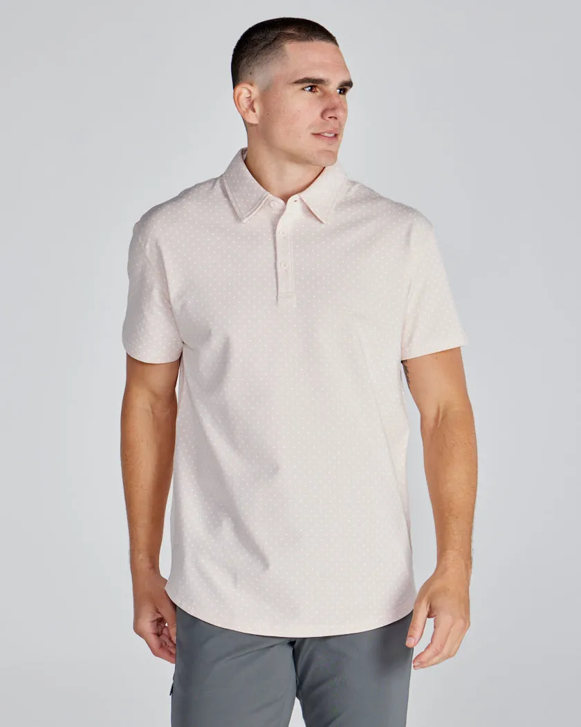 Drop-Cut: LUX Dotted Polo <!-- Size L -->