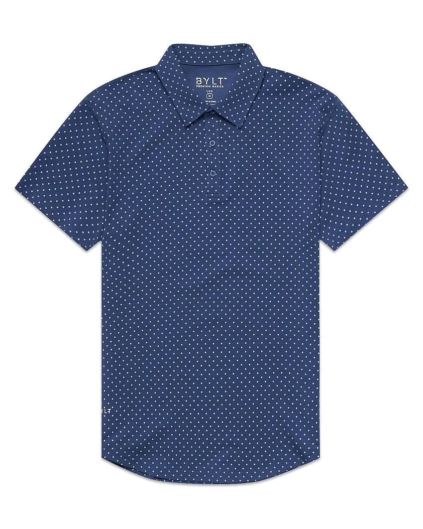 Drop-Cut: LUX Dotted Polo <!-- Size L -->