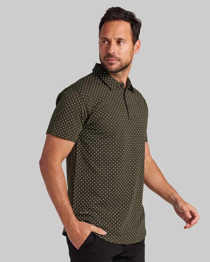 Drop-Cut: LUX Dotted Polo <!-- Size L -->