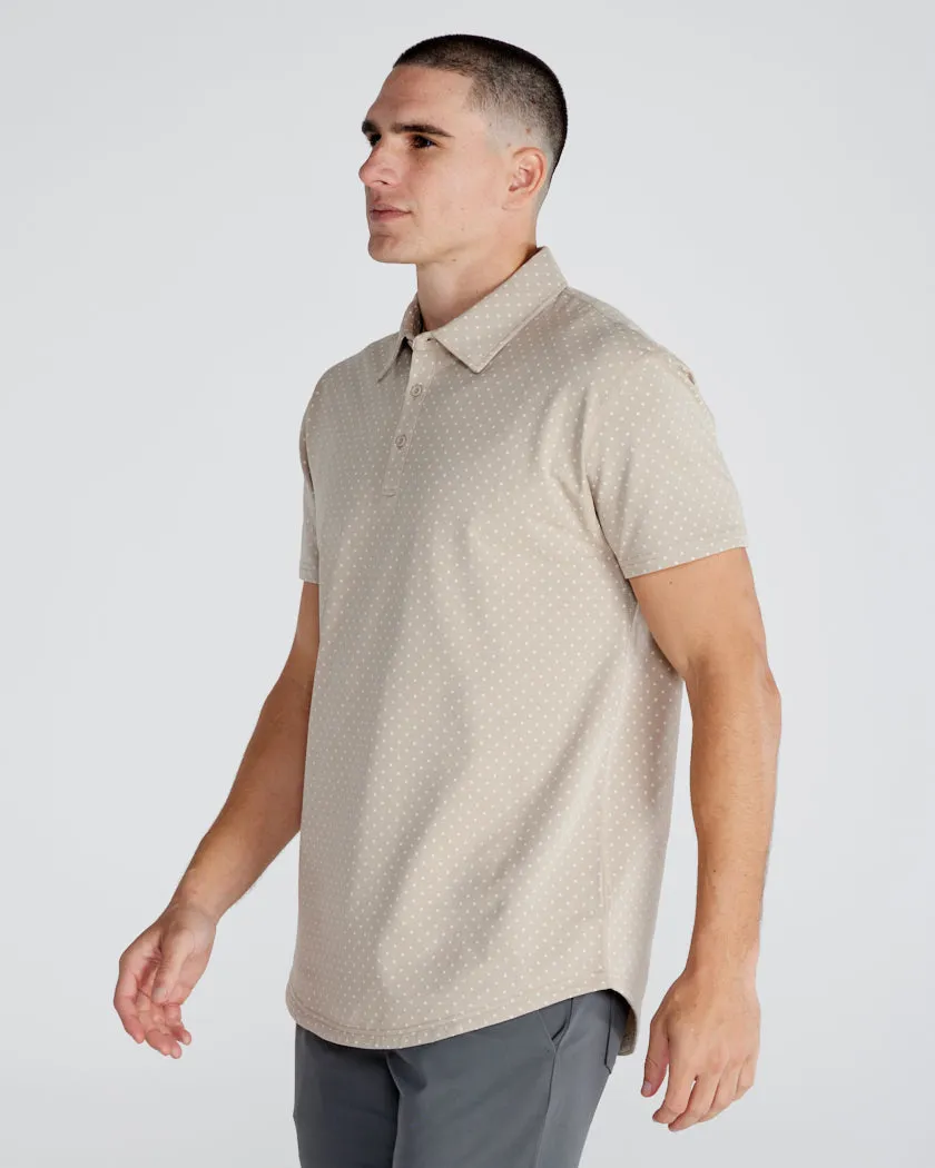 Drop-Cut: LUX Dotted Polo <!-- Size L -->