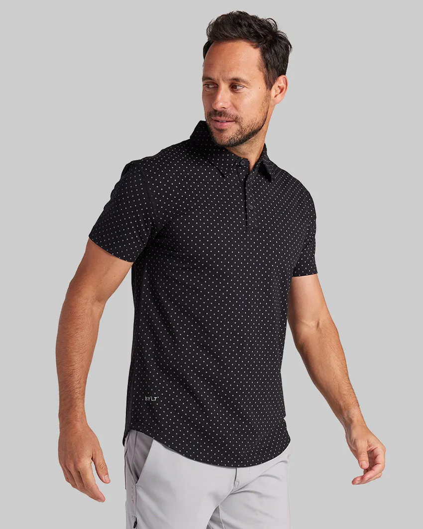 Drop-Cut: LUX Dotted Polo <!-- Size L -->