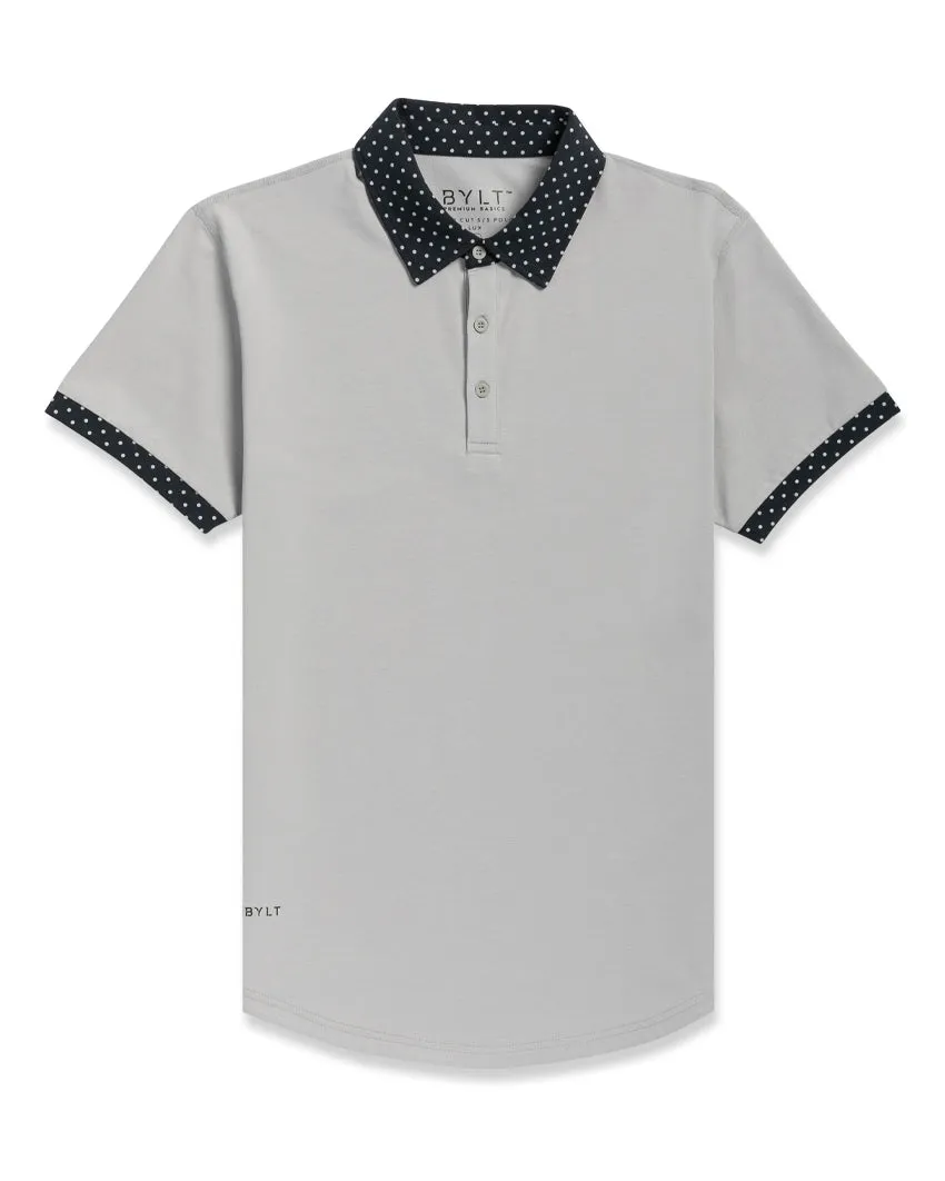 Drop-Cut: LUX Dotted Polo <!-- Size L -->