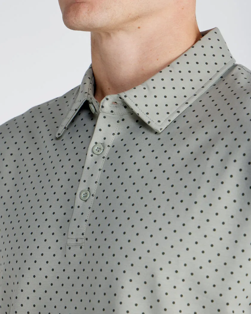 Drop-Cut: LUX Dotted Polo <!-- Size L -->