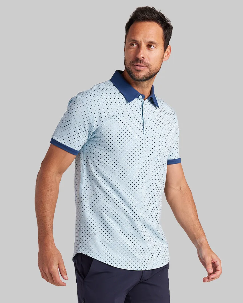 Drop-Cut: LUX Dotted Polo <!-- Size L -->